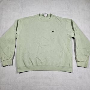 Vintage Nike Crewneck Sweatshirt Mens Large Green 90s Pullover Fleece Distressed